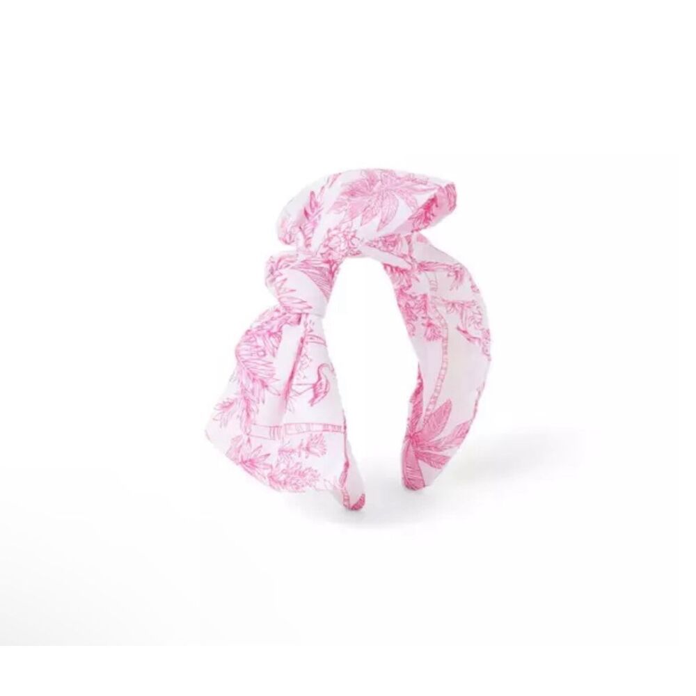 Janie & Jack Flamingo Toile Bow Headband OS